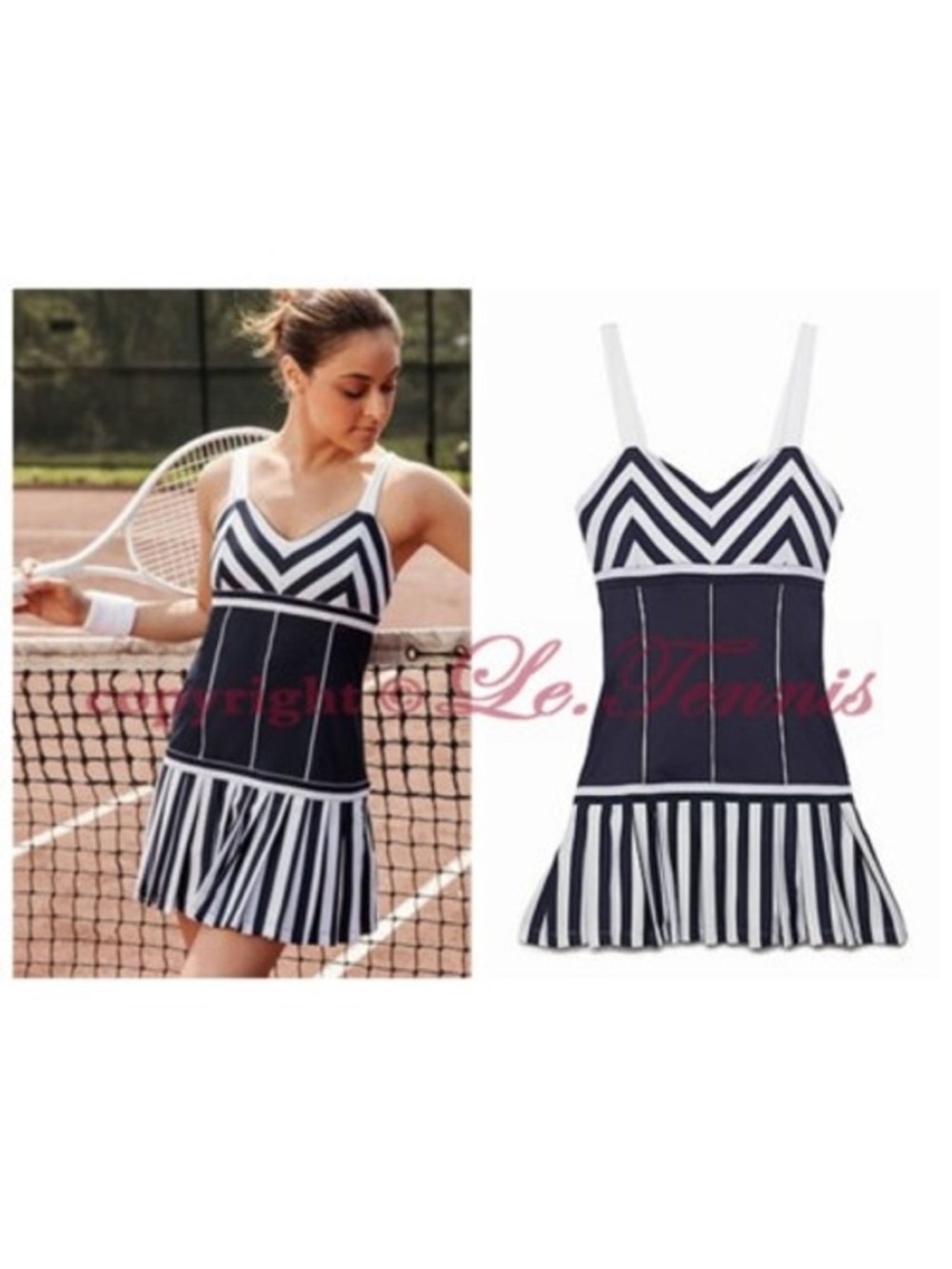 Fila Navy and White Striped  tennis Dress rare